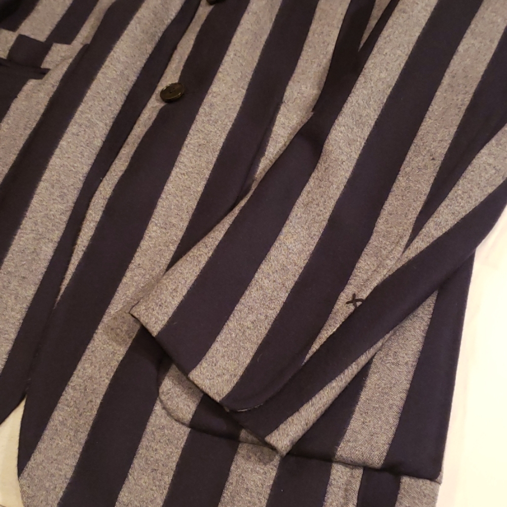 Ermenegildo Zegna Couture Striped Cashmere CarCoat - Picture 3 of 8